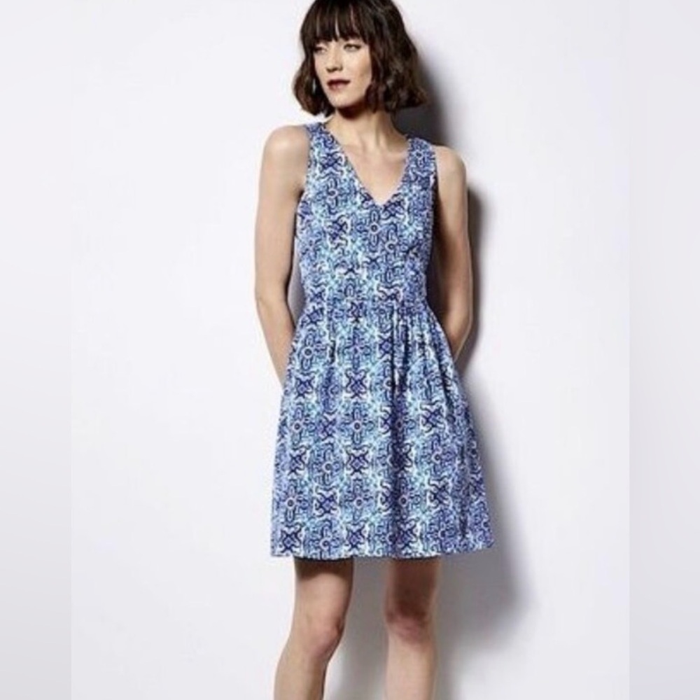 Milly For DesigNation Capri Italia Fit and Flare Sleeveless Dress Sz 10 EUC